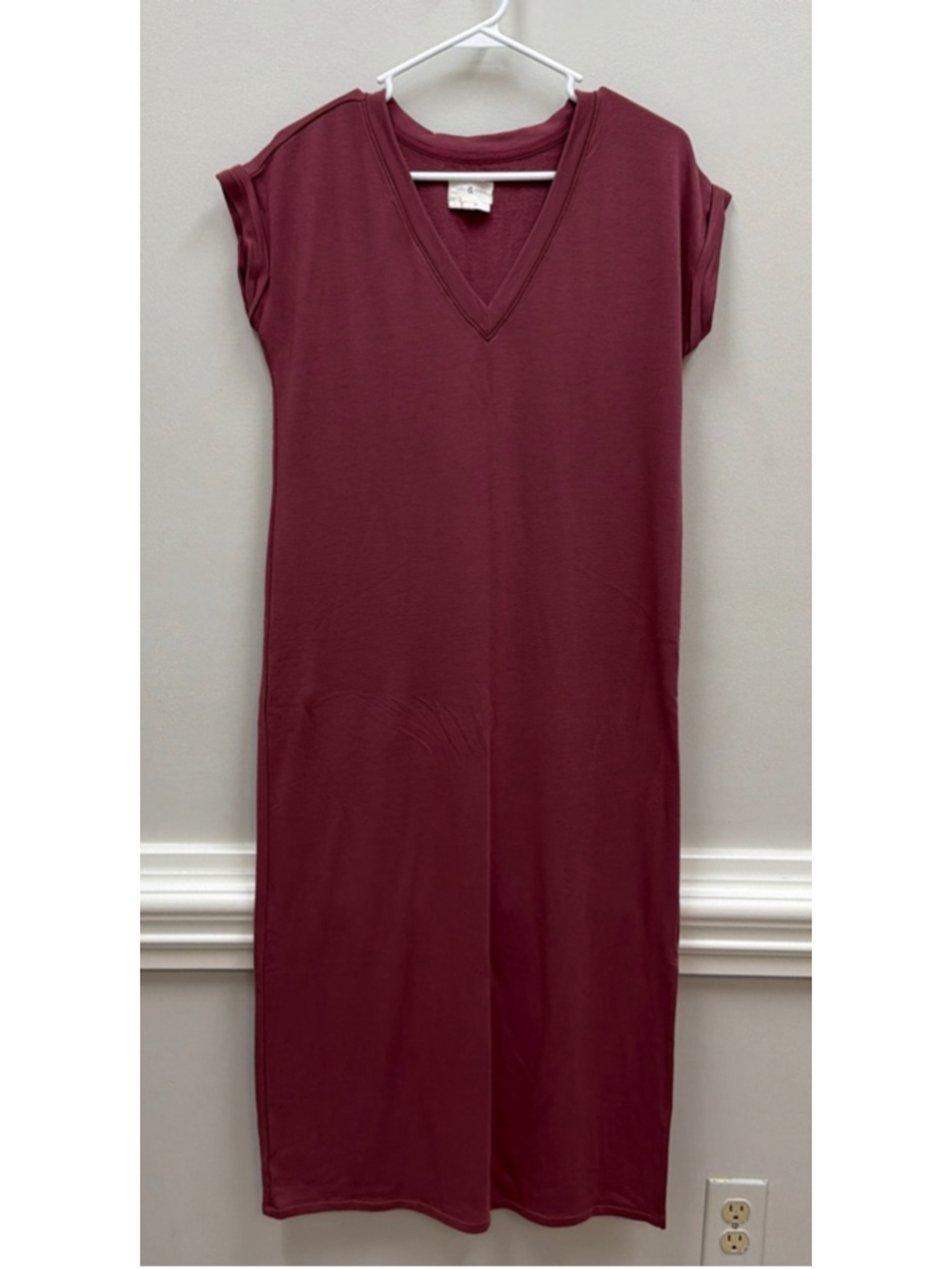 Lou & Grey Dark Mauve Maxi Dress Sz XS!